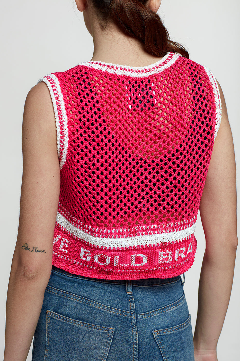 Top smanicato a rete BOLD&BRAVE