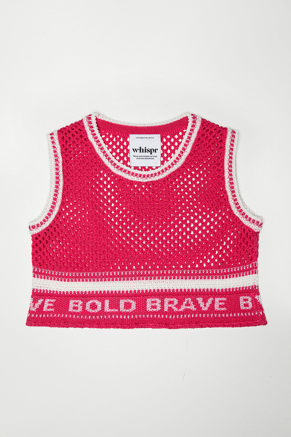 Top smanicato a rete BOLD&BRAVE