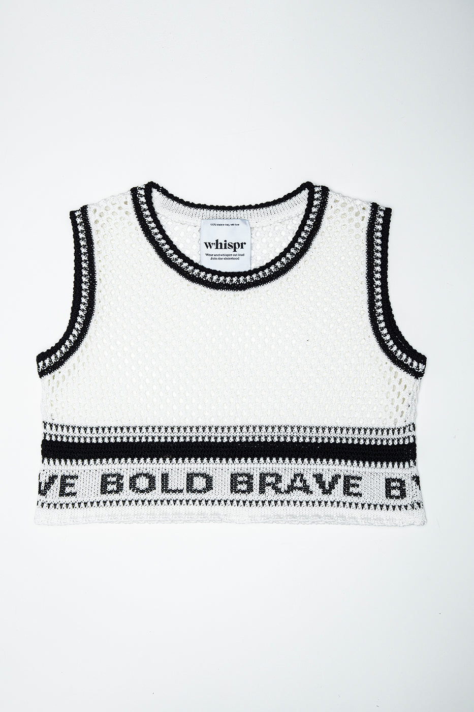 Top smanicato a rete BOLD&BRAVE