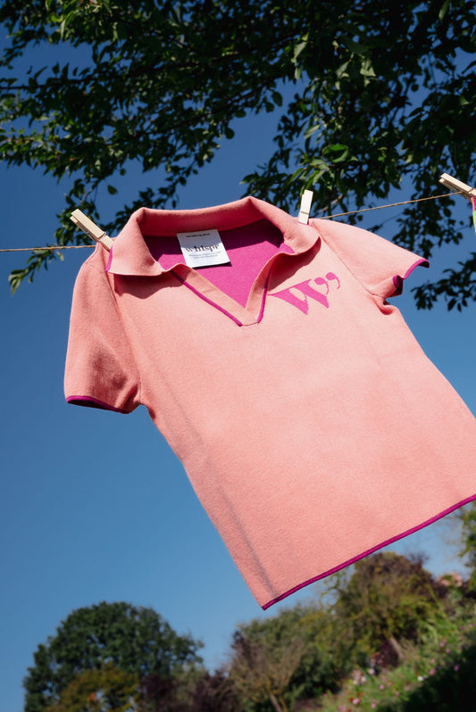 Polo in maglia a micro-costine W"