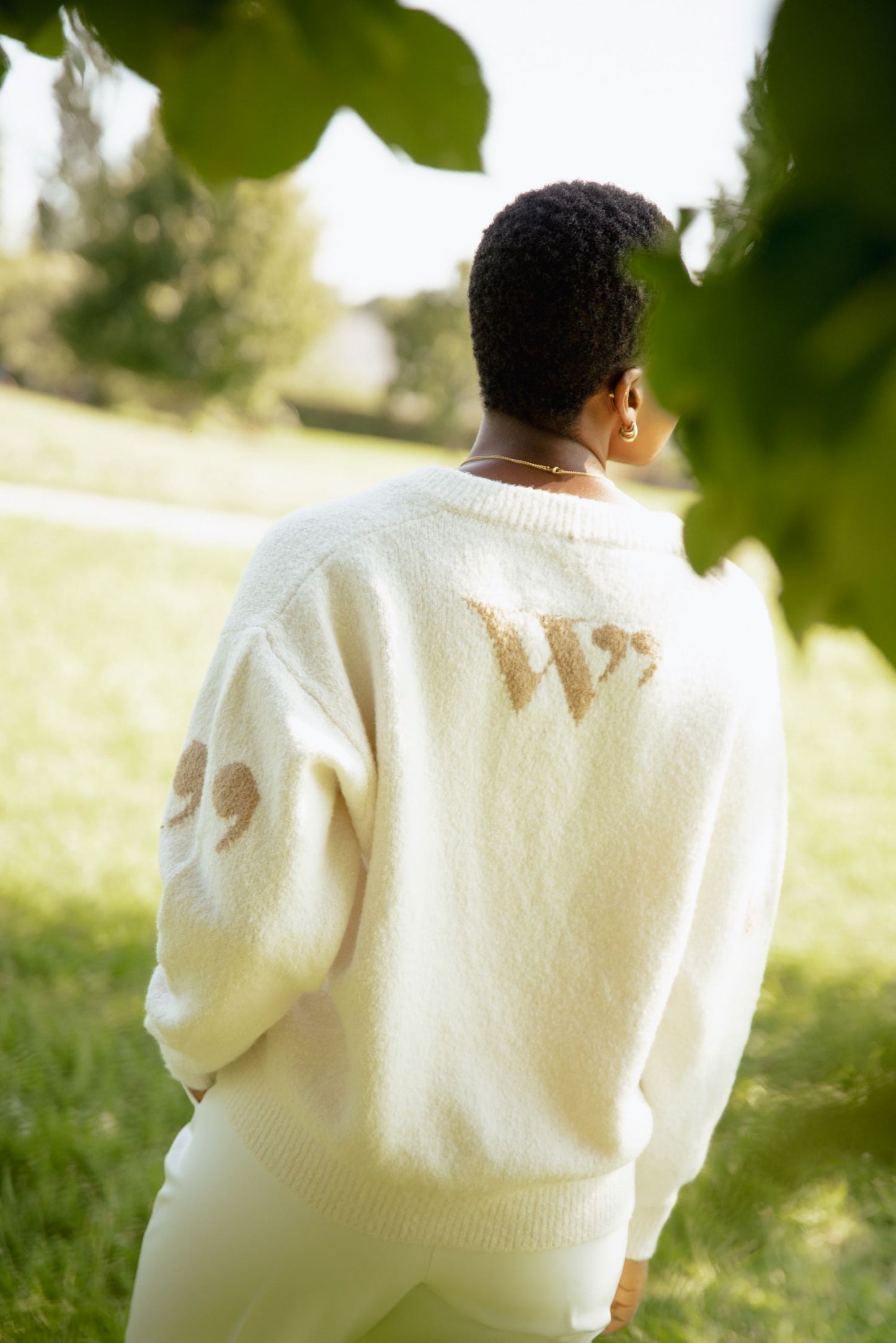 Cardigan in caldo fiocco di cotone bio W"