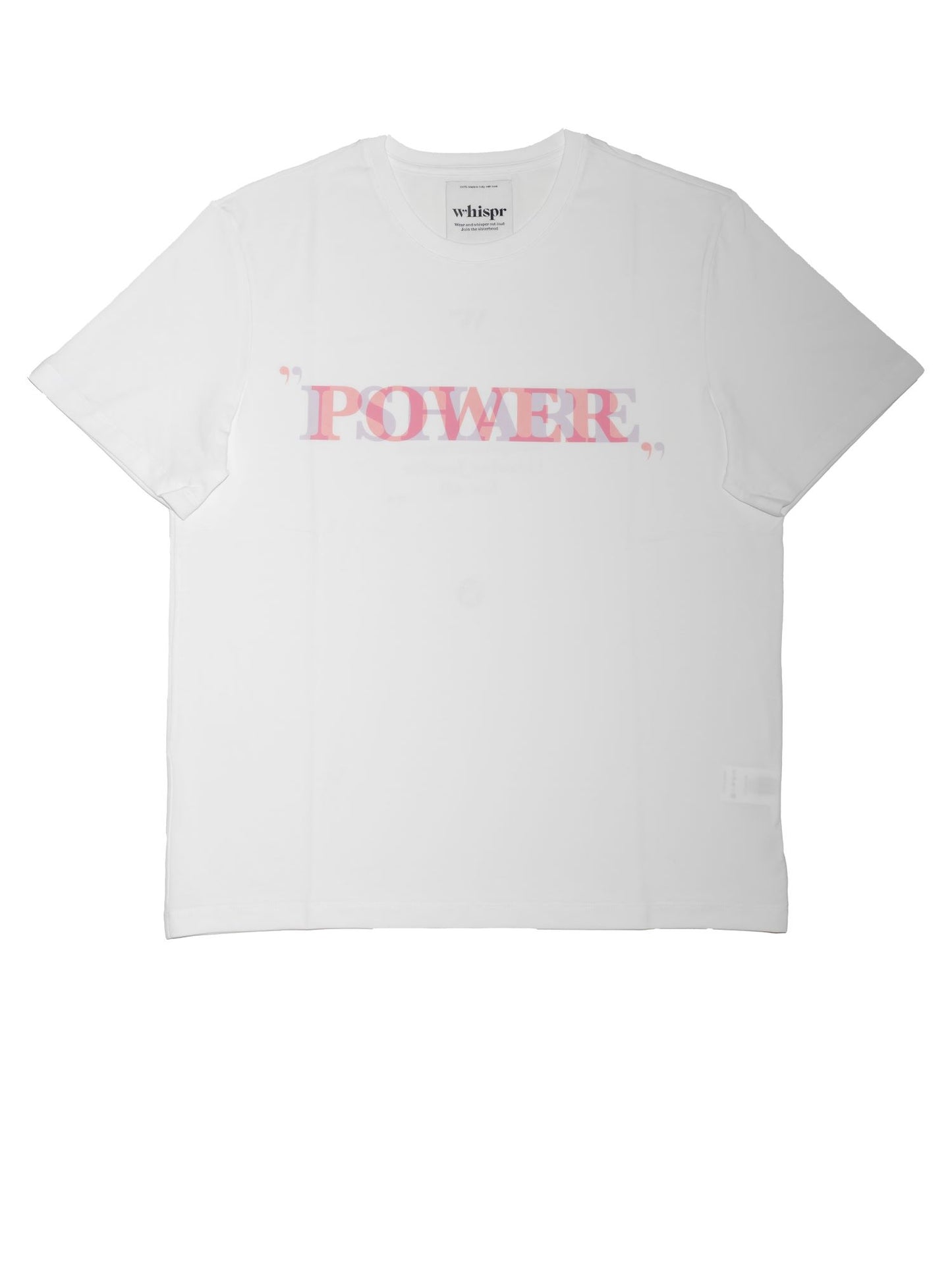 T-shirt in jersey di puro cotone stampato I SHARE POWER