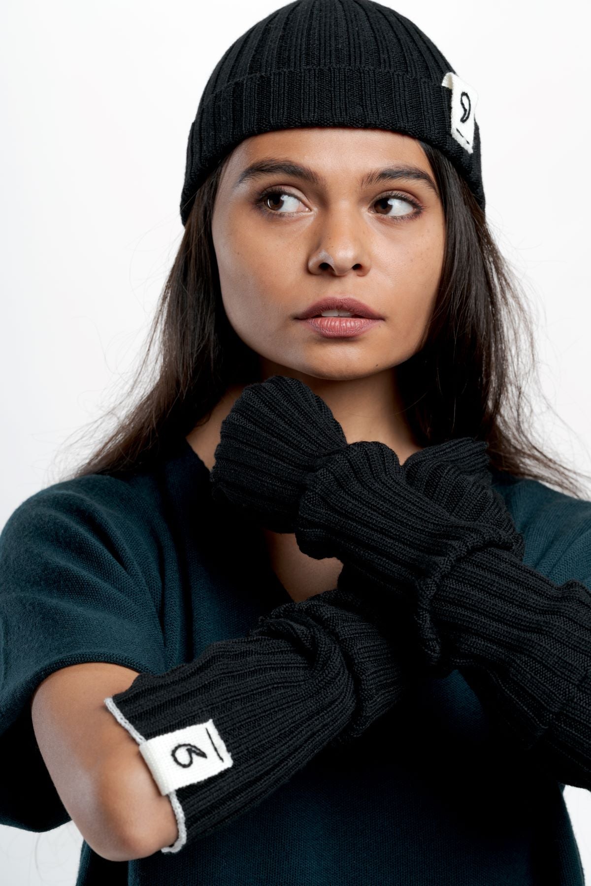 Cappellino in maglia di pura lana merino