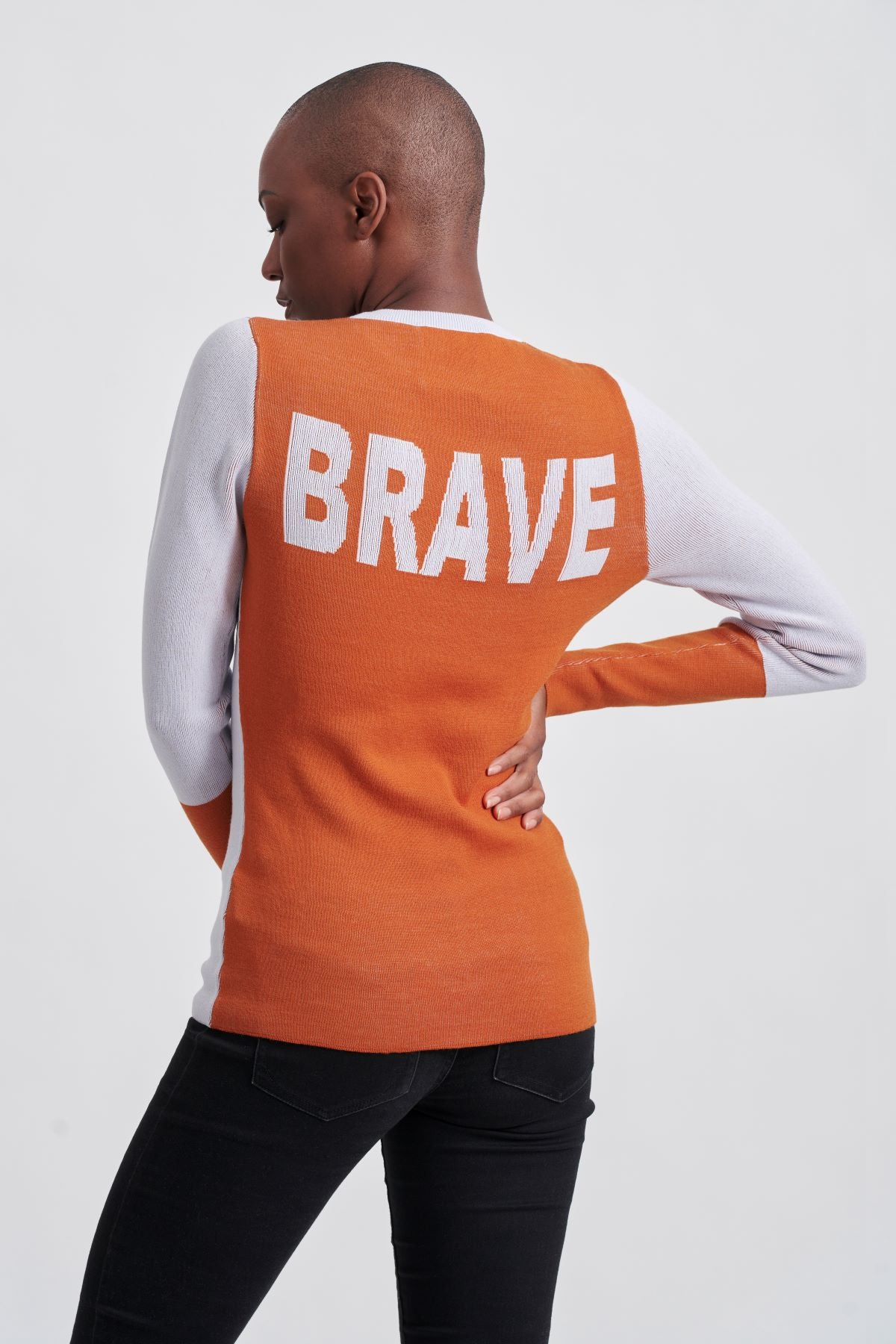 Maglia paricollo a micro-costine lana merino e eco-viscosa BRAVE